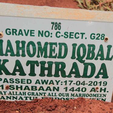 KATHRADA Mahomed Iqbal -2019