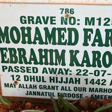 KAROLIA Mohamed Faruk Ebrahim -2021