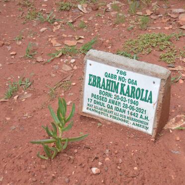 KAROLIA Ebrahim 1940-2021