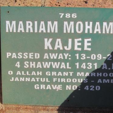 KAJEE Mariam Mohamed -2010