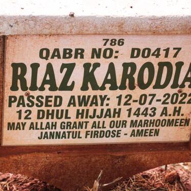 KARODIA Riaz -2022