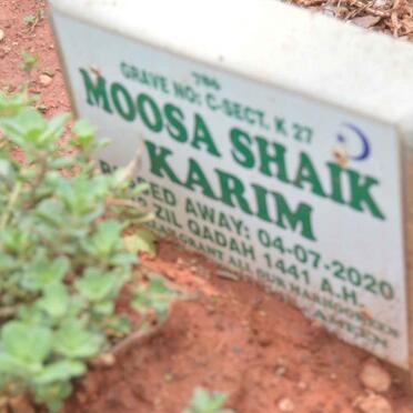 KARIM Moosa Shaik -2020