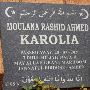 KAROLIA Moulana Rashid Ahmed -2020