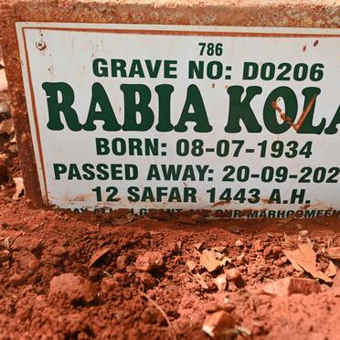 KOLA Rabia 1934-2021