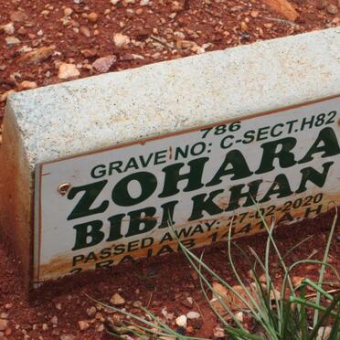 KHAN Zohara Bibi -2020