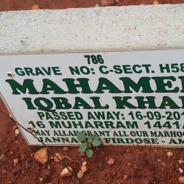 KHAN Mahamed Iqbal -2019