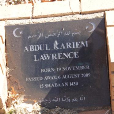 LAWRENCE Abdul Kariem -2009