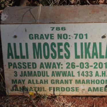LIKALA Alli Moses -2012
