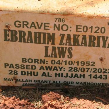 LAWS Ebrahim Zakariya 1952-2022
