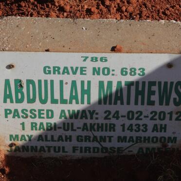 MATHEWS Abdullah -2012