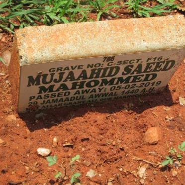 MAHOMMED Mujaahid Saeed -2019