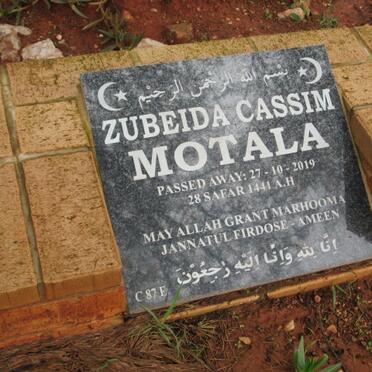 MOTALA Zubeida Cassim -2019