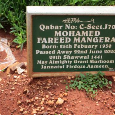 MANGERA Mohamed Fareed 1950-2020