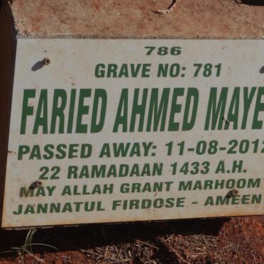 MAYET Faried Ahmed -2012