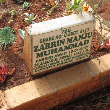 MUHAMMAD Zarrin Manju -2021