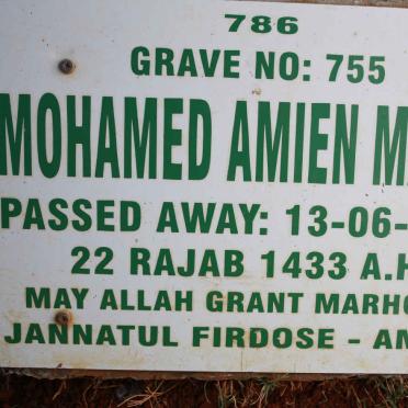 MALEK Mohamed Amien -2012