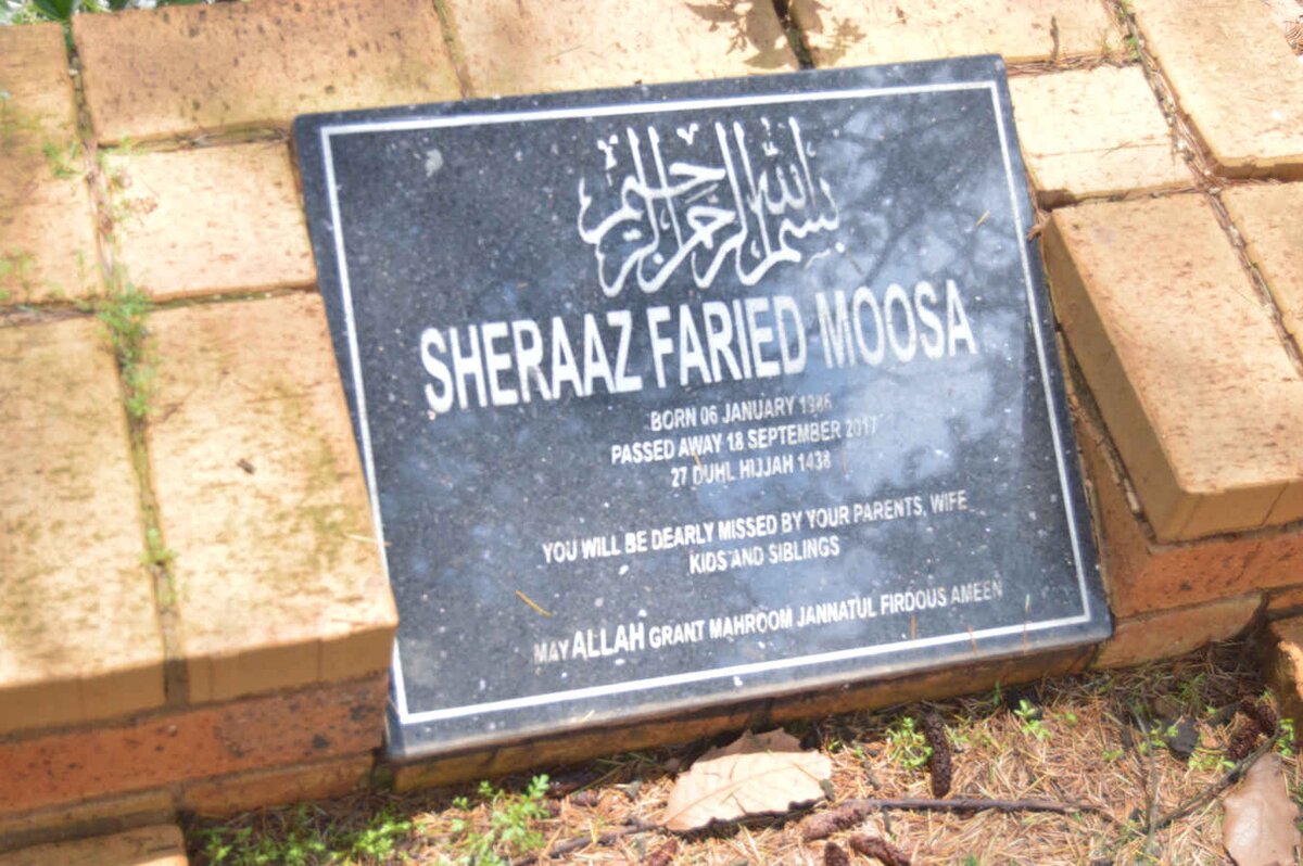 MOOSA Sheraaz Faried 1986-2017