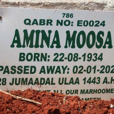 MOOSA Amina 1934-2022