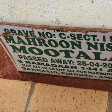 MOOTALA Mahroon Nisa -2020