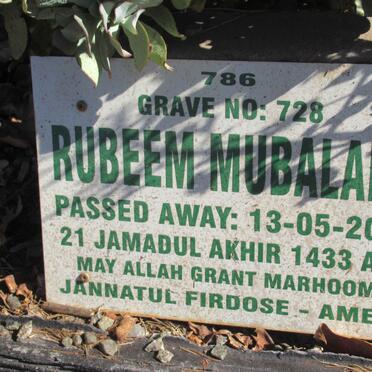 MUBALAKA Rubeem -2012