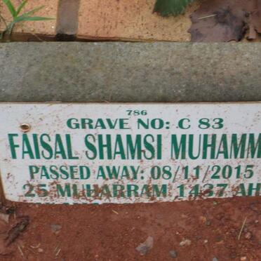 MUHAMMAD Faisal Shamsi -2015