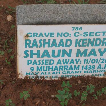 MAYET Rashaad Kendrick Shaun -2016