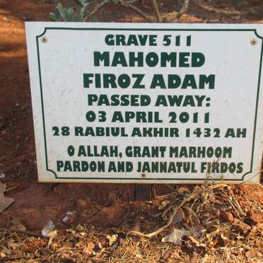 MAHOMED Firoz Adam -2011