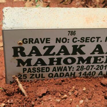 MAHOMED Razak Ali -2019
