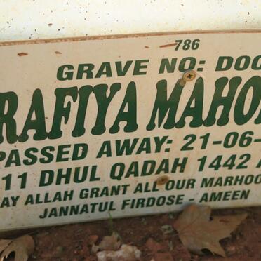 MAHOMED Rafiya -2021