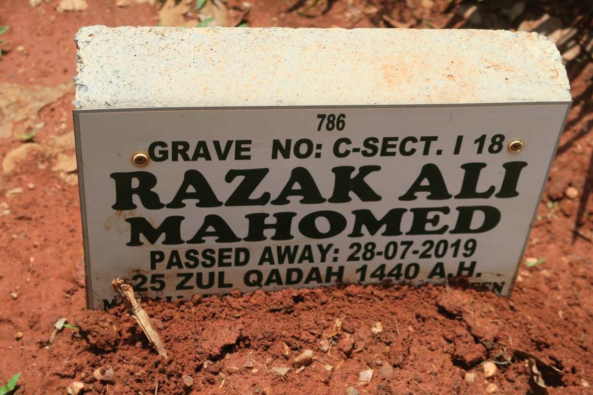 MAHOMED Razak Ali -2019