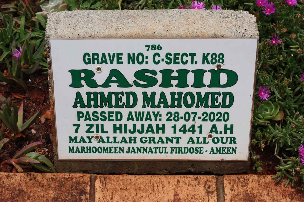 MAHOMED Rashid Ahmed -2020