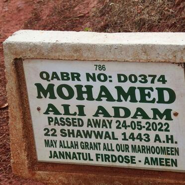 MOHAMED Ali Adam -2022