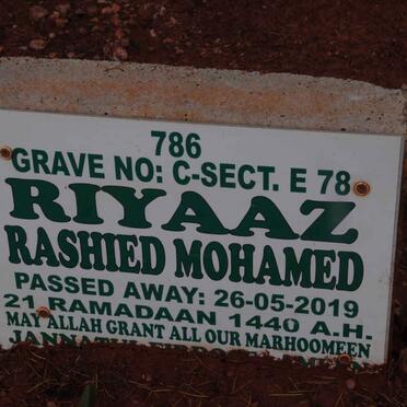 MOHAMED Riyaaz Rashied -2019