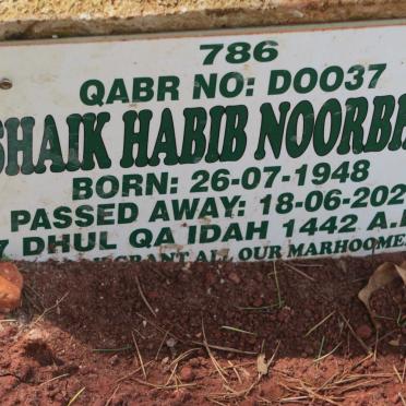 NOORBHAI Shaik Habib 1948-2021