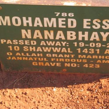 NANABHAY Mohamed Essop -2010