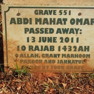 OMAR Abdi Mahat -2011