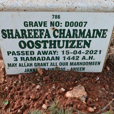 OOSTHUIZEN Shareefa Charmaine -2021