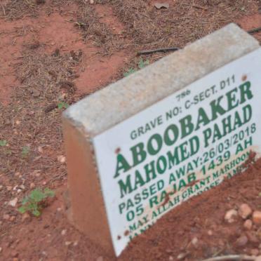 PAHAD Aboobaker Mahomed -2018