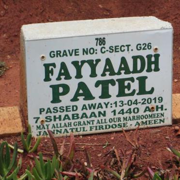 PATEL Fayyaadh -2019
