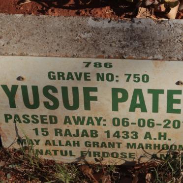 PATEL Yusuf -2012