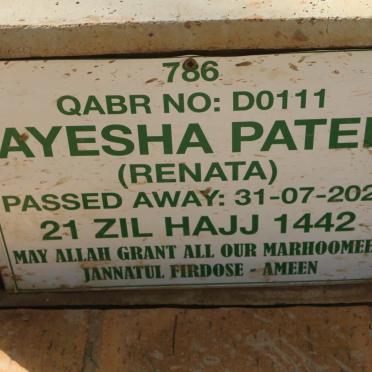 PATEL Ayesha -2021