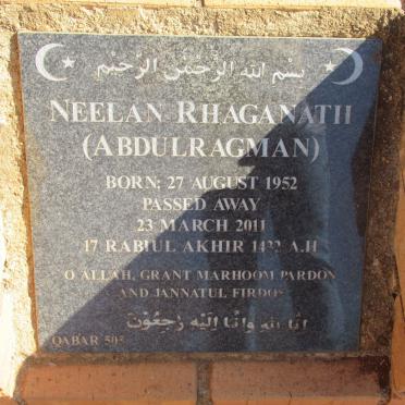 RHAGANATH Neelan 1952-2011