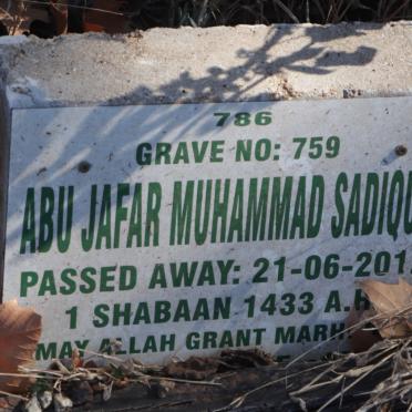 SADIQUE Abu Jafar Muhammad -2012