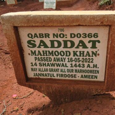 SADDAT Mahmood Khan -2022