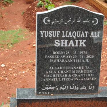 SHAIK Yusuf Liaquat Ali 1974-2020