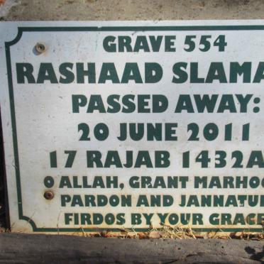 SLAMANG Rashaad -2011