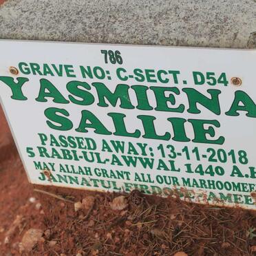 SALLIE Yasmiena -2018