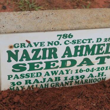 SEEDAT Nazir Ahmed -2018