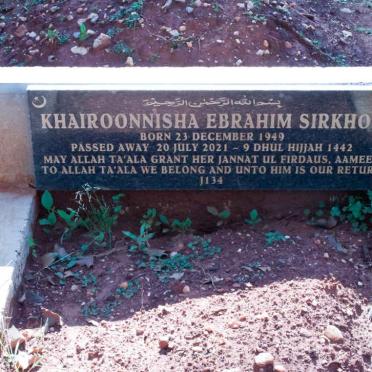 SIRKHOT Khairoonnisha Ebrahim 1949-2021