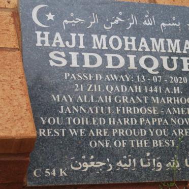 SIDDIQUE Haji Mohammad -2020